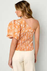 Elegant Floral Short Sleeve Top for Spring/Summer