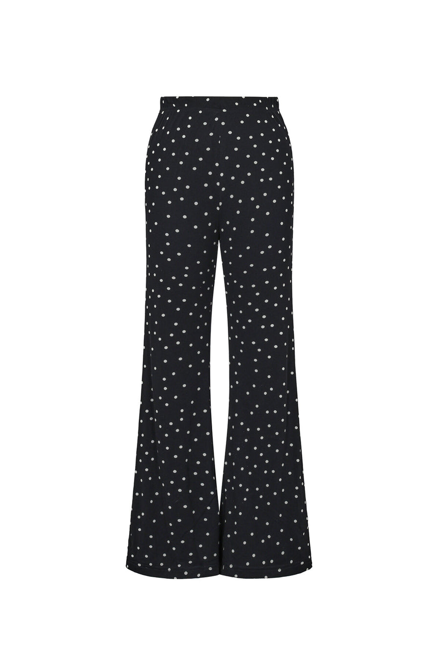 Elegant Flared Pants for Fall Winter - Polka Dots 2-Piece Set