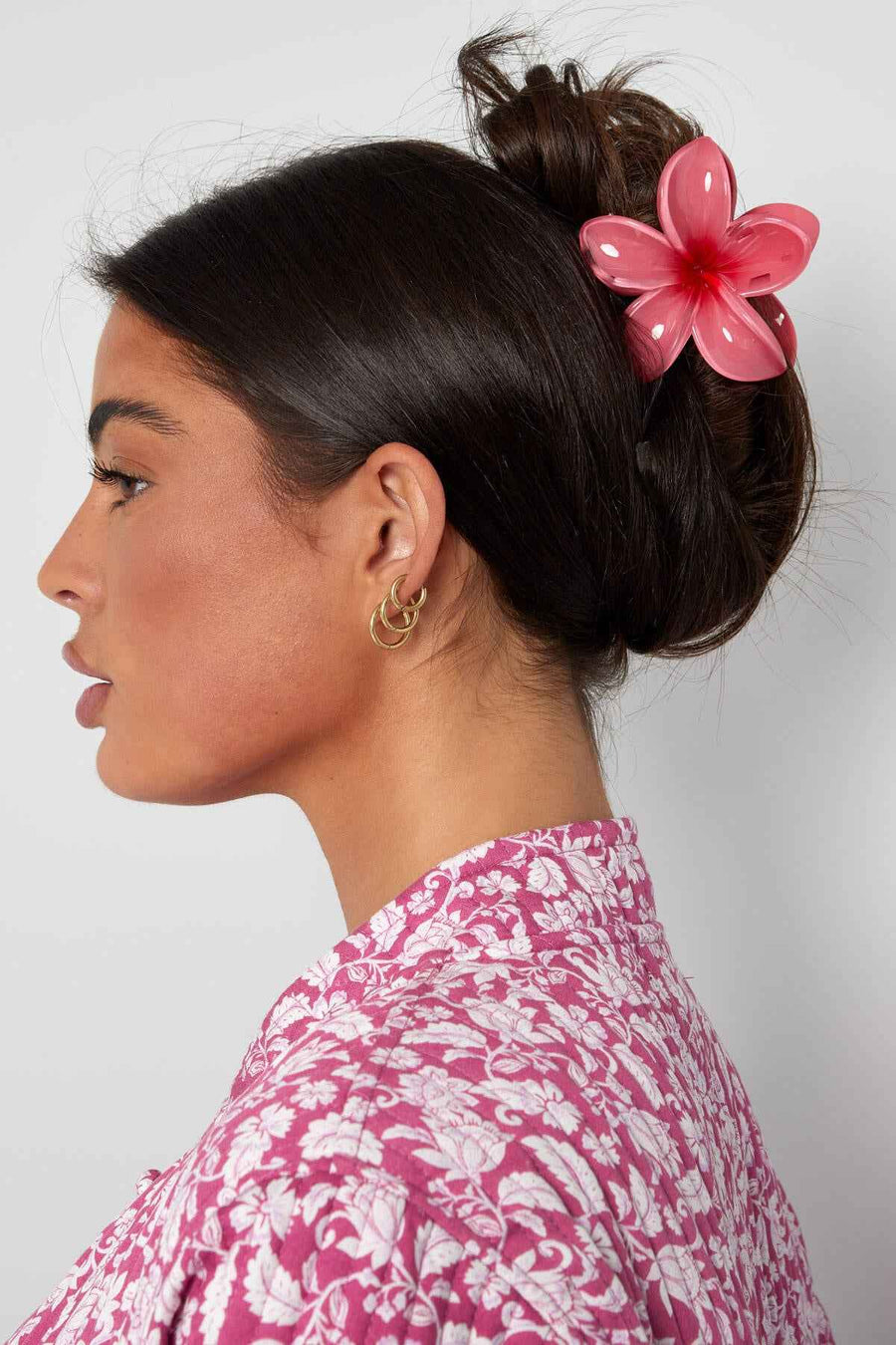Haarclip met gradiëntbloem Hawaii love