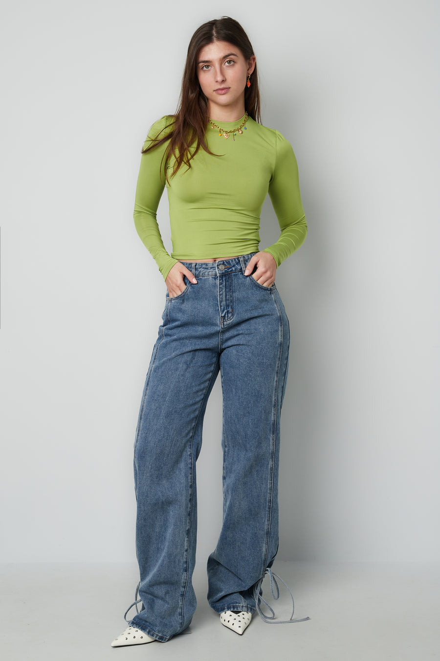 Stylish All-Fit Denim Pants in Grey & Blue