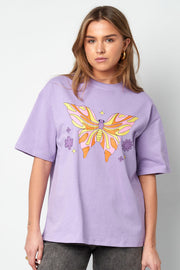 Soft Cotton Purple & Blue T-Shirts for Women