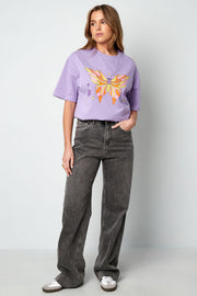 Soft Cotton Purple & Blue T-Shirts for Women