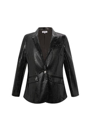 After Dark Faux Leather Blazer - ByFTE