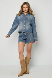 Coastline Blue Denim Jacket - ByFTE