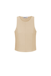 Chic Spring/Summer Sleeveless Knit Top in Baby Blue, Dark Khaki & Light Purple