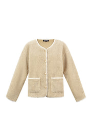 Stylish Color Clash Woven Jacket for Fall/Winter