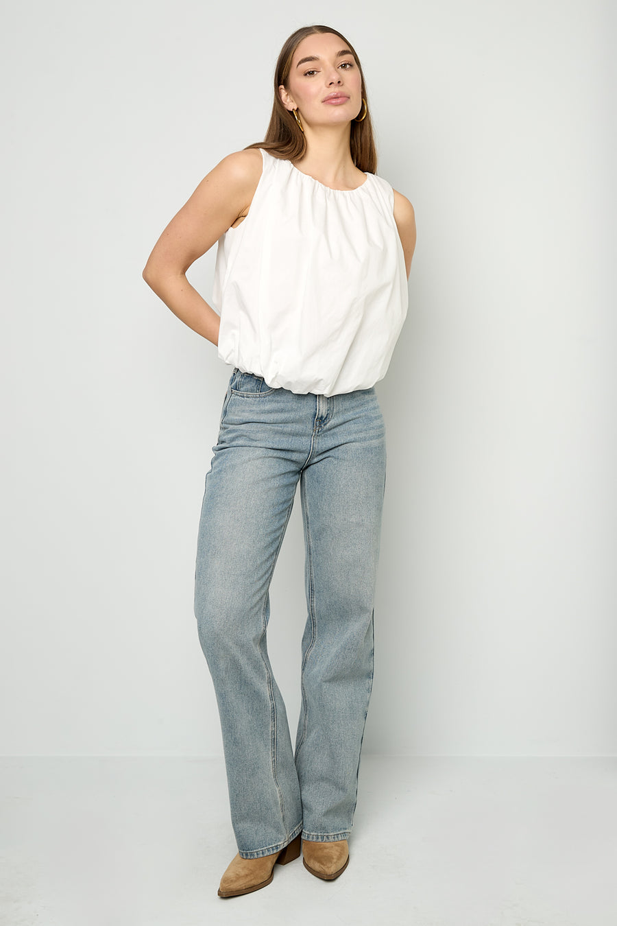 Gimme Casual Cotton Sleeveless Top for Spring/Summer