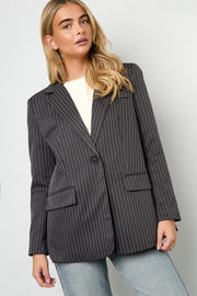 Elegant Striped Ladies' Suit Set for Fall/Winter
