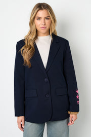 Stylish Grey & Dark Blue Ladies' Suit Set for Fall/Winter