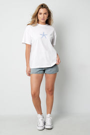 Soft Cotton Letter Print T-Shirt for Spring/Summer