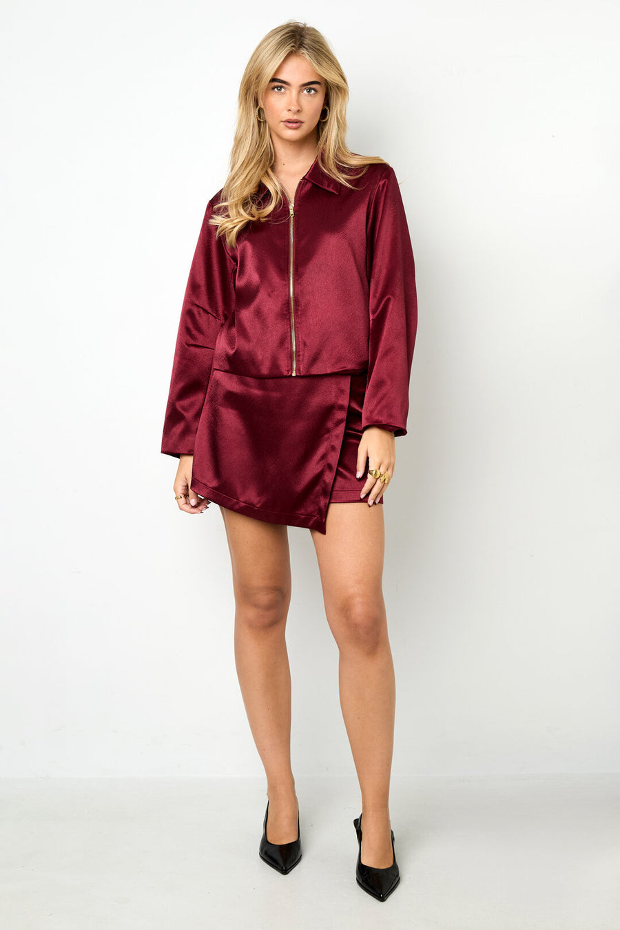 Paris After Dark Satin Bomber Jacket - ByFTE