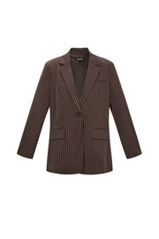 Elegant Striped Ladies' Suit Set for Fall/Winter