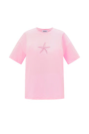 Soft Cotton Letter Print T-Shirt for Spring/Summer