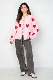 Cute Heart Knit Cardigan for Spring/Summer