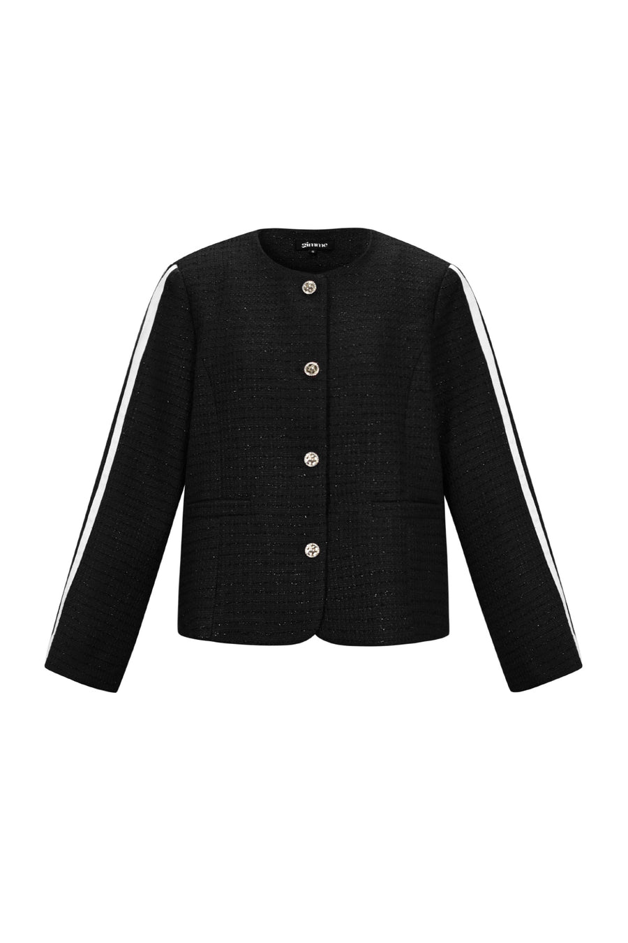 Elegant Plaid Wine Red & Black Jacket for Fall/Winter