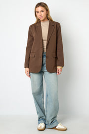 Elegant Ladies' Suit Set in Grey & Coffee Brown for Fall/Winter