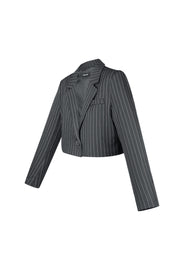 Pinstripe Affair Cropped Blazer - ByFTE