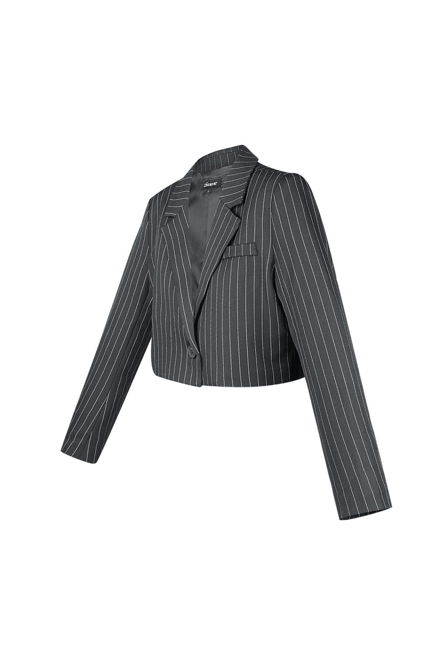 Pinstripe Affair Cropped Blazer - ByFTE
