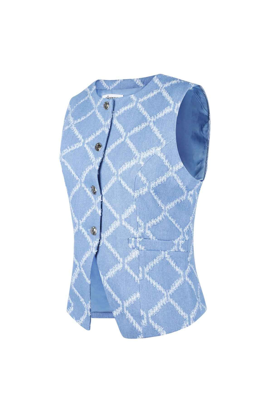 Plaid Top – Indigo