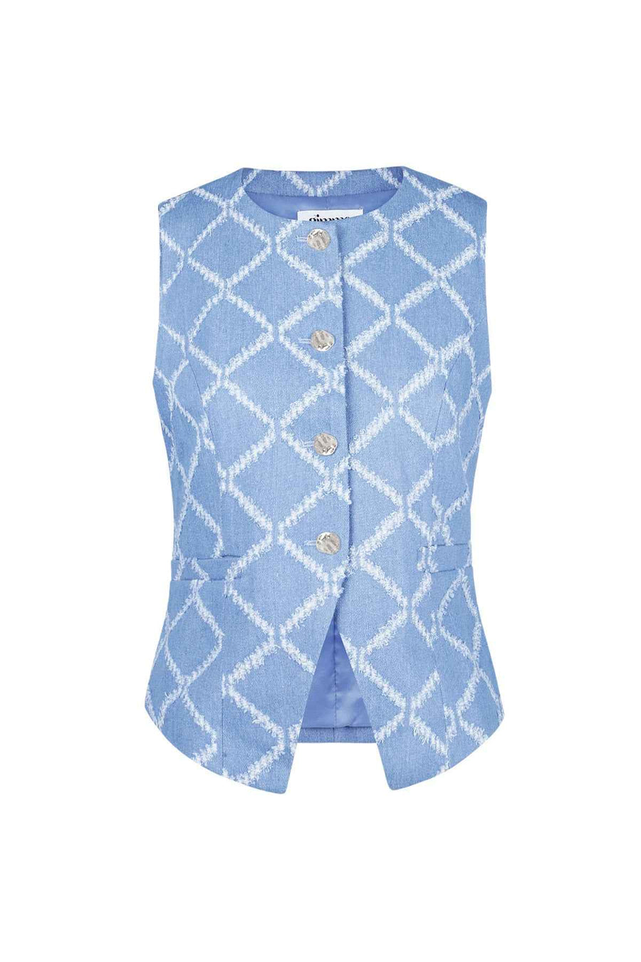 Plaid Top – Indigo