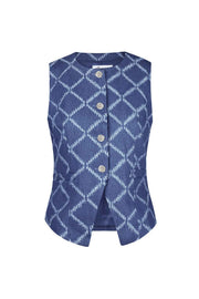 Plaid Top – Indigo