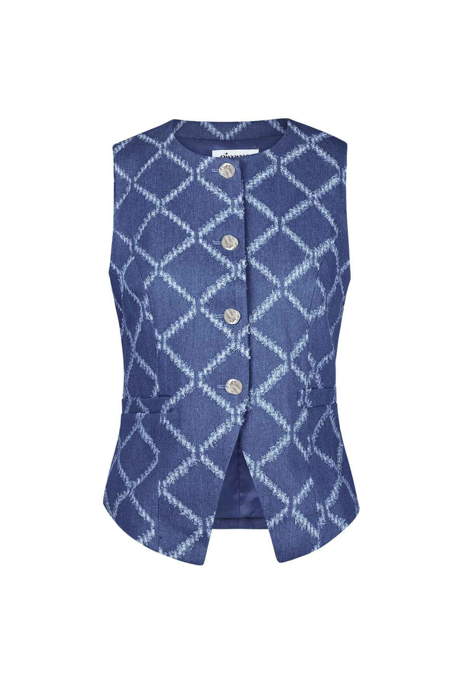 Plaid Top – Indigo