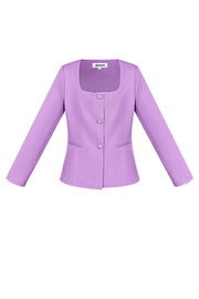Elegant Ladies' Suit Set in Green, Black & Lilac