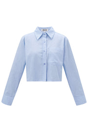 Soft Cotton Blouse in Grey, Pink, Black, and Light Blue