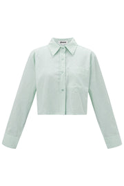 Soft Cotton Blouse in Grey, Pink, Black, and Light Blue