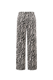 Stylish Black Zebra Stripe Denim Pants for Casual Wear