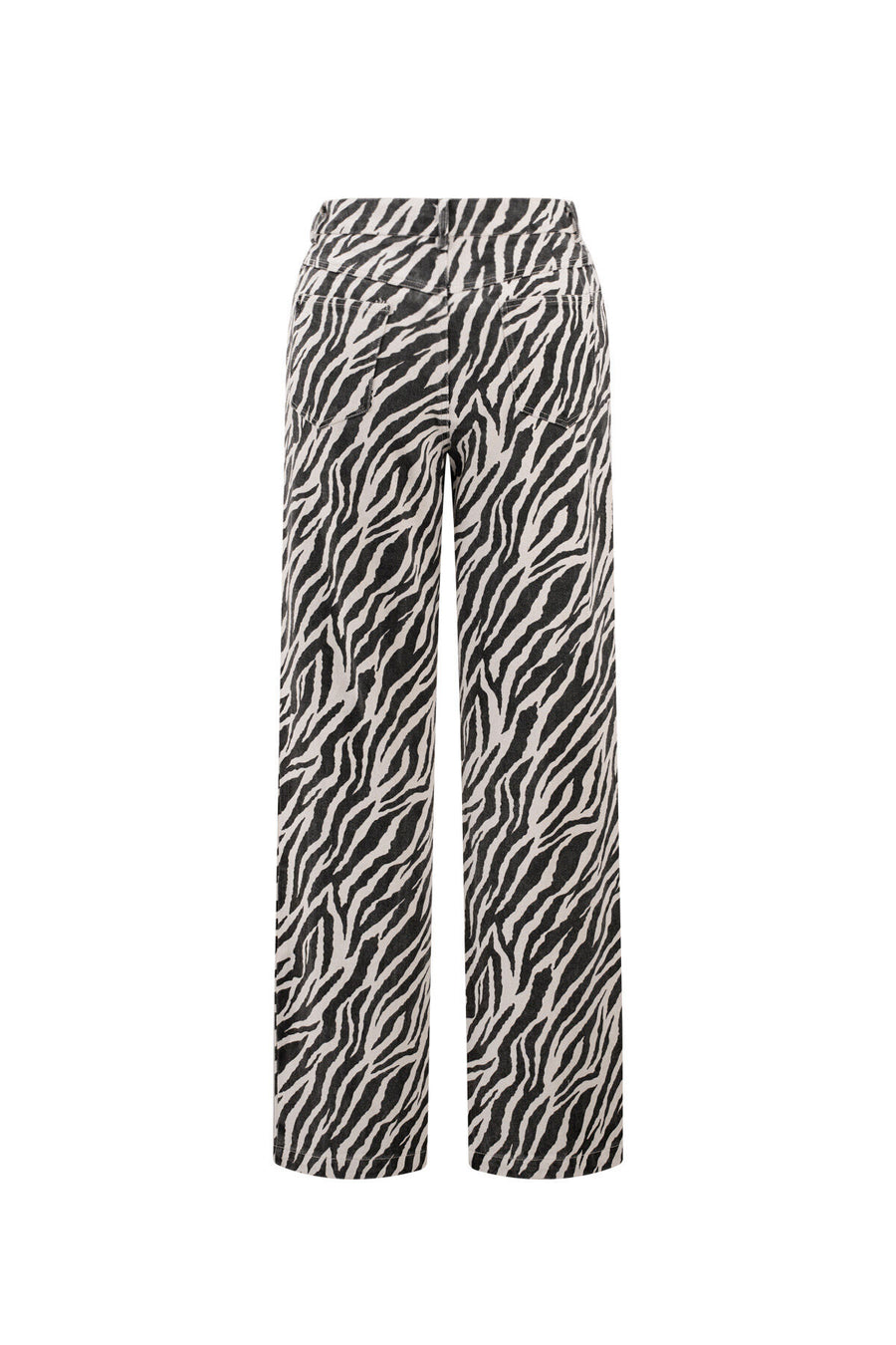 Stylish Black Zebra Stripe Denim Pants for Casual Wear
