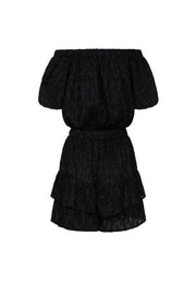 Elegant Apricot & Black Ruffle Edge Bodysuit