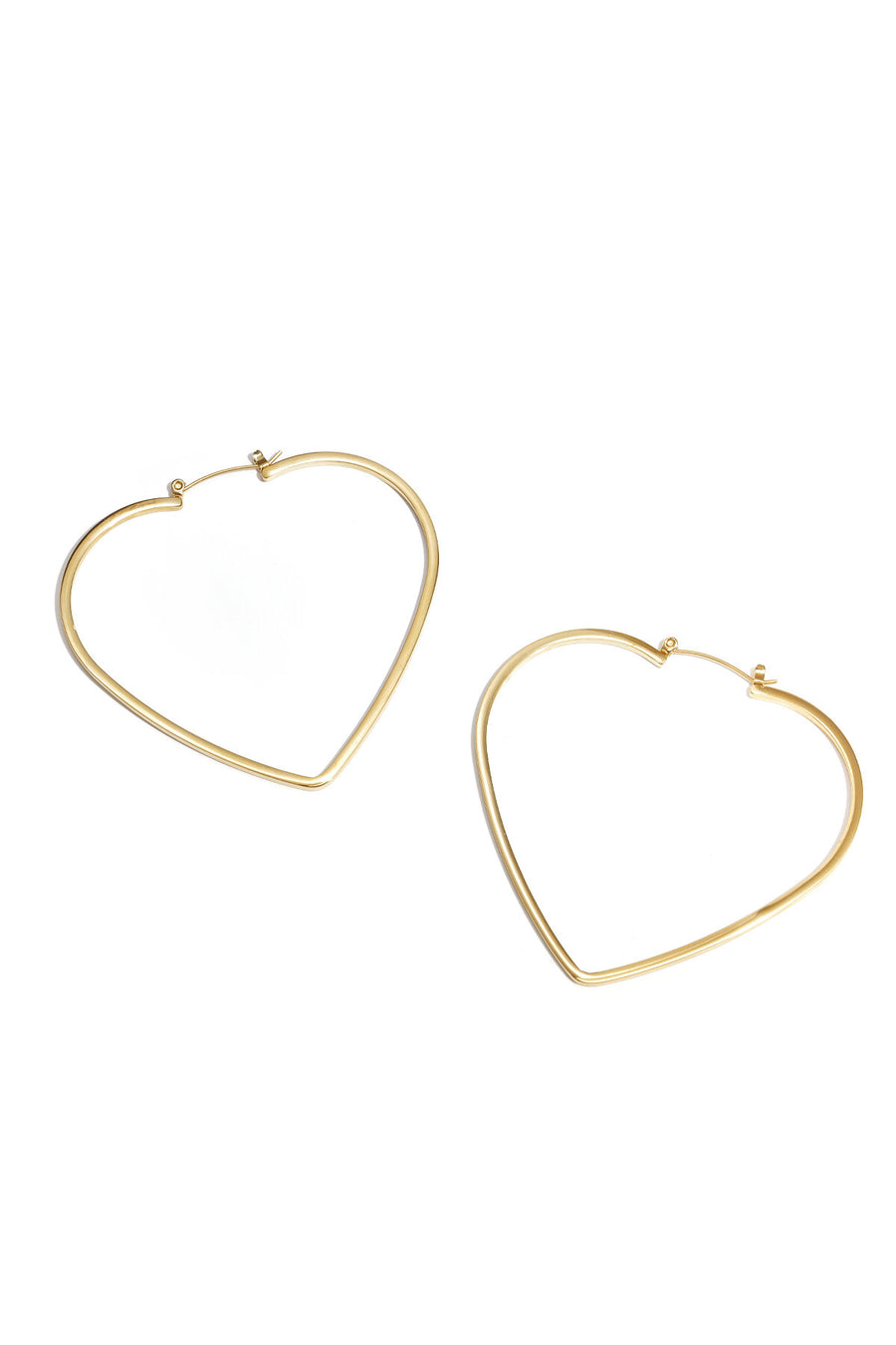 Minimalistische hart creolen
