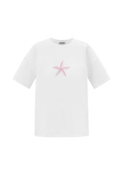 Soft Cotton Letter Print T-Shirt for Spring/Summer