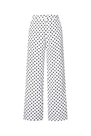 Elegant Polka Dot Straight Pants for All Seasons