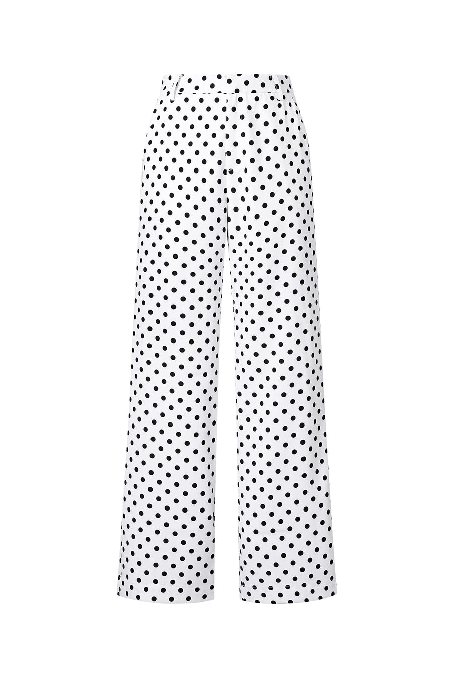 Elegant Polka Dot Straight Pants for All Seasons