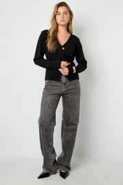 Elegant Viscose Knit Cardigan for Fall/Winter