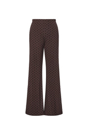Elegant Flared Pants for Fall Winter - Polka Dots 2-Piece Set