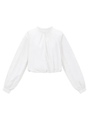 Gimme Cotton Woven Casual Long Sleeve Tops