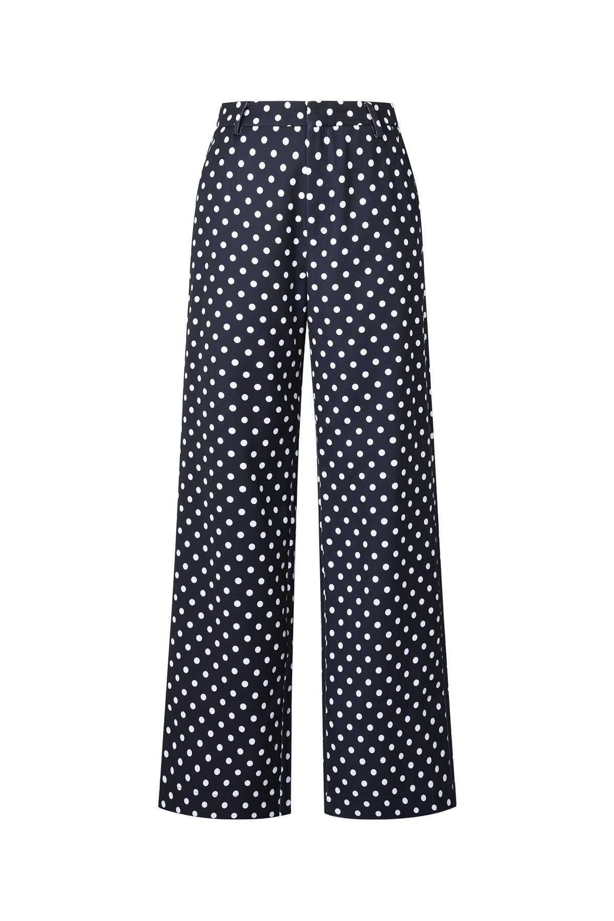 Elegant Polka Dot Straight Pants for All Seasons