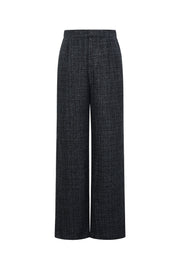 Elegant Checkered Straight Pants for Fall/Winter