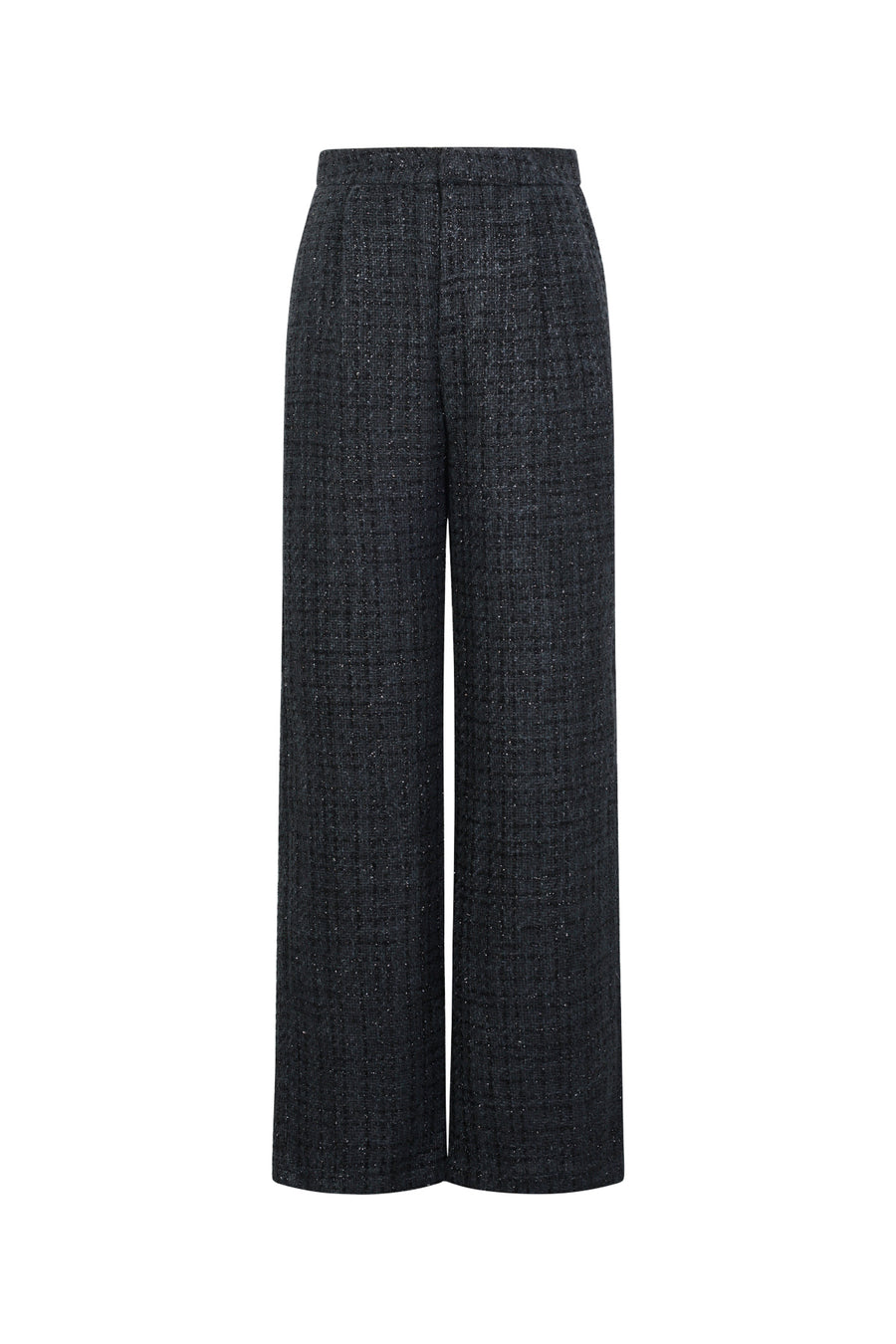 Elegant Checkered Straight Pants for Fall/Winter