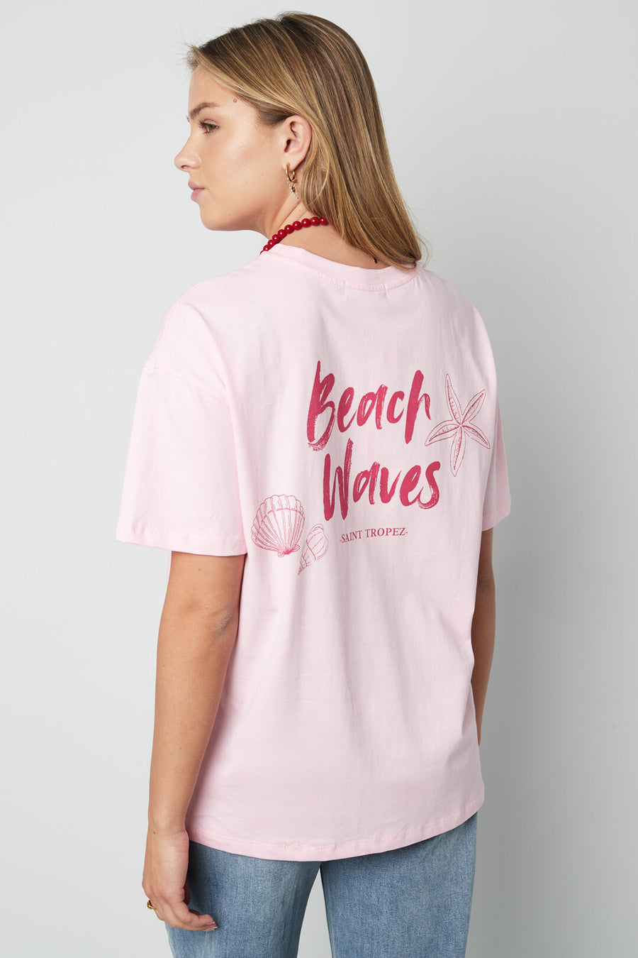 Soft Cotton Letter Print T-Shirt for Spring/Summer