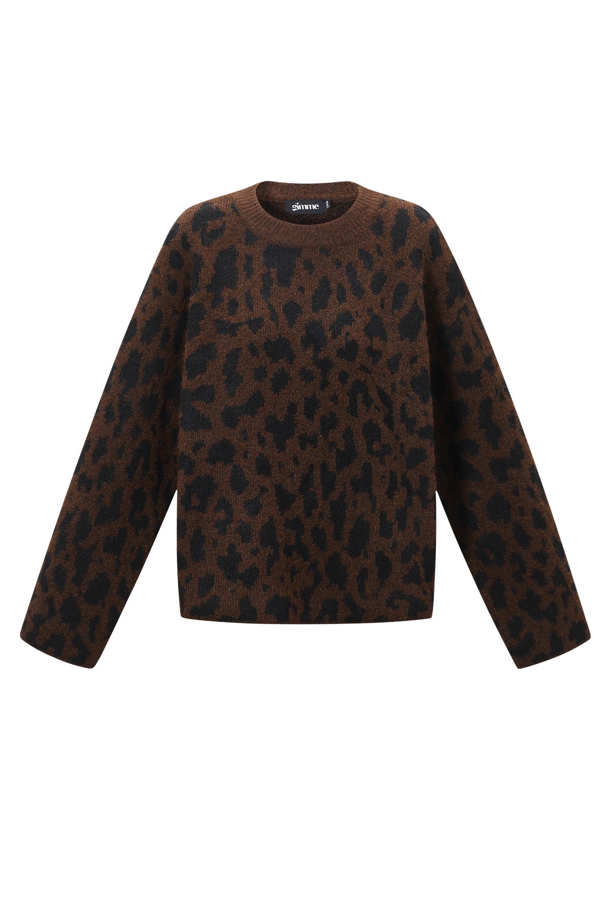 Stylish Leopard Print Knit Sweater for Fall/Winter