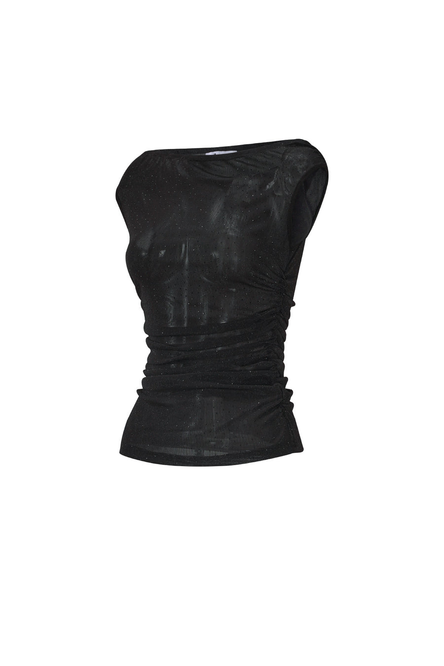 Elegant Sheer Pink Sleeveless Top for Spring/Summer