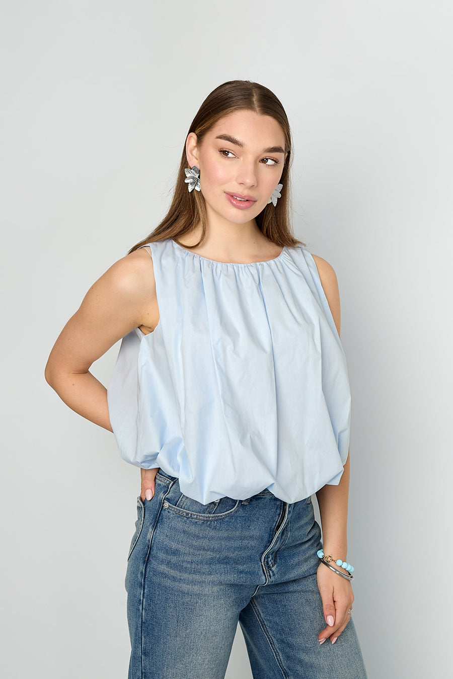 Gimme Casual Cotton Sleeveless Top for Spring/Summer