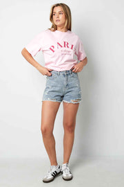 Denim Vrouwen High-Waisted Shorts Gescheurd Gerafelde Zoom
