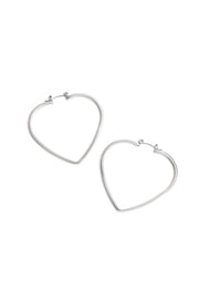 Minimalistische hart creolen