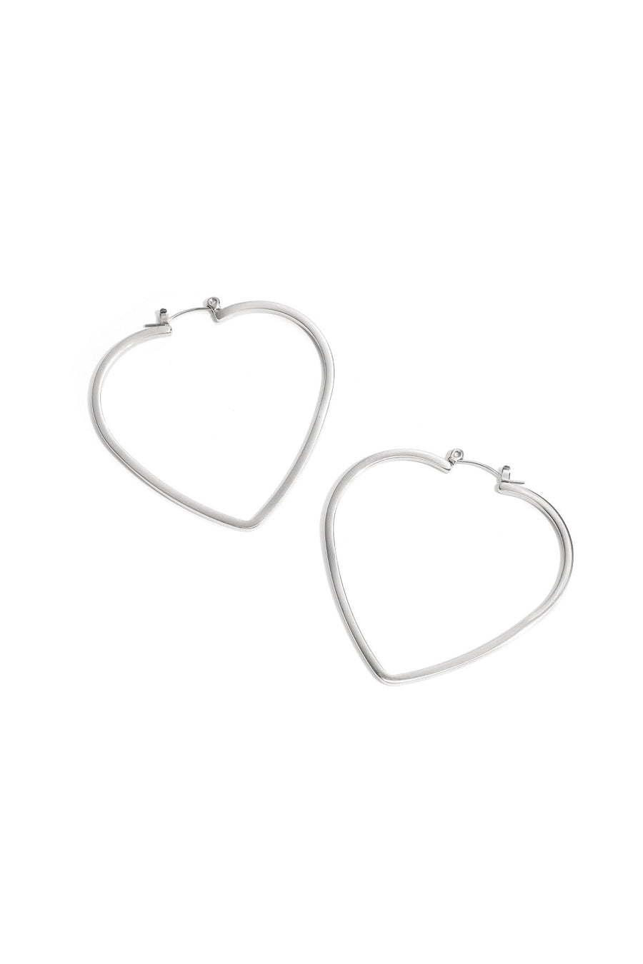 Minimalistische hart creolen