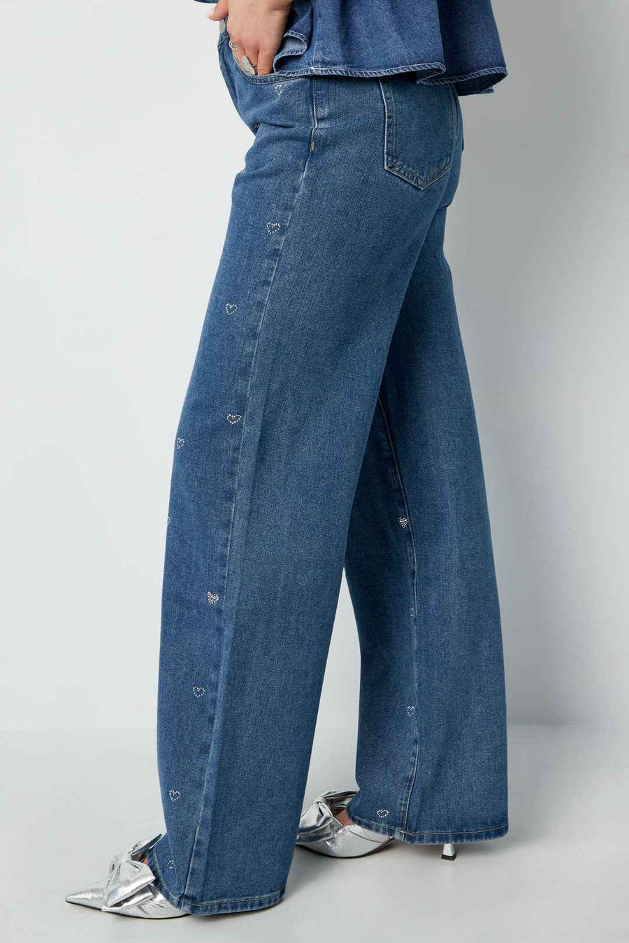 Wide Leg Hartjes Jeans